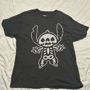Disney Halloween Skeleton Stitch Graphic T-shirt